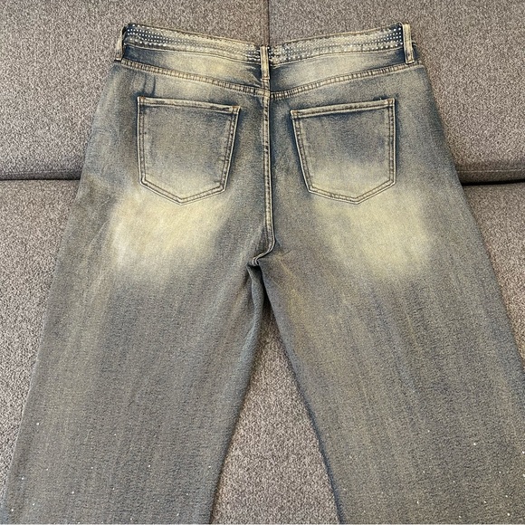 Chasing A Dream Embellished Stretch Straight Leg Jeans - Vintage Wash - Picture 7 of 7